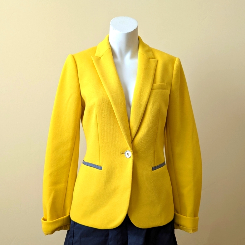Tommy Hilfiger Yellow Blazer with Gray Accents